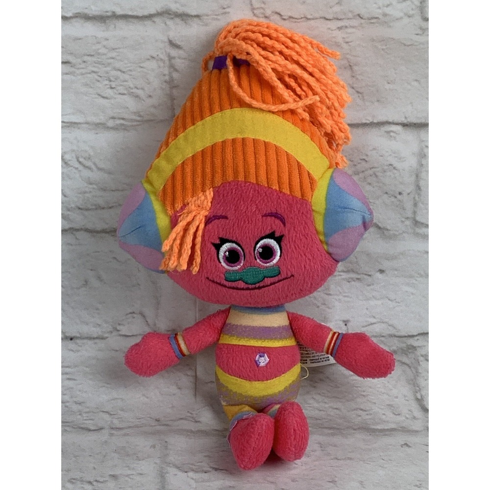 Hasbro DreamWorks Trolls DJ Suki 11" Plush Troll Stuffed Doll Pink Orange Toy